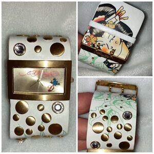 Ed Hardy y2k Geisha Cuff Watch